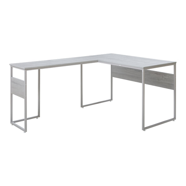 Skrivbord Karlstang L-format 166x120x75 cm Ljusgrå [en.casa]