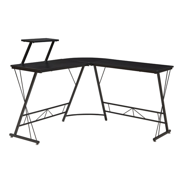 Skrivbord Yremso L-format 122x122x98 cm Svart [en.casa]