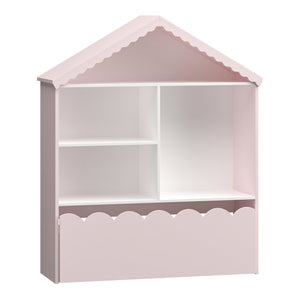 Barnhylla Vestnes 114x91x30 cm Cotton Candy/Vit [en.casa]