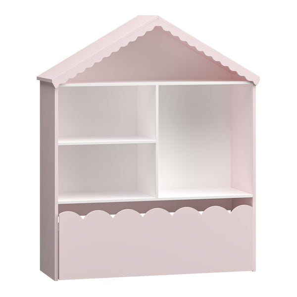 Barnhylla Vestnes 114x91x30 cm Cotton Candy/Vit [en.casa]