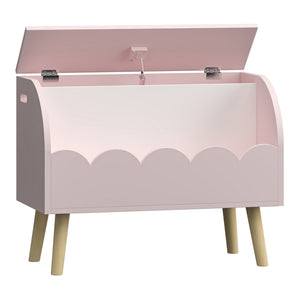 Leksakslåda Vestnes 60x30x44 cm Cotton Candy/Vit [en.casa]