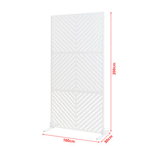 Inomhusavskiljare Kekan Stål 200x100x50 cm Vit [casa.pro]