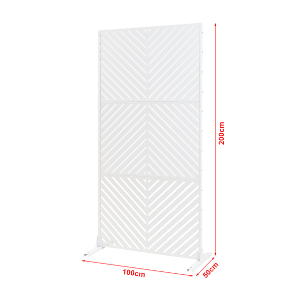Inomhusavskiljare Kekan Stål 200x100x50 cm Vit [casa.pro]
