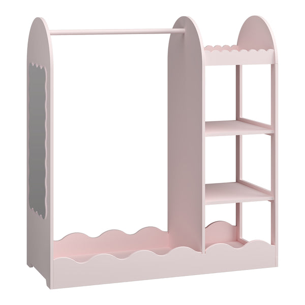Barnklädhängare Vestnes med spegel 100x94x38 cm Cotton Candy [en.casa]