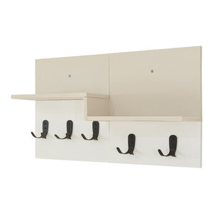 Vägggarderob Botaruvn med 2 hyllor 34x59x13 cm Beige/Vit [en.casa]
