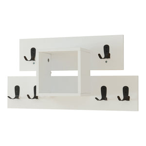 Vägggarderob Vänd med förvaringsfack 32x60x14 cm Vit [en.casa]