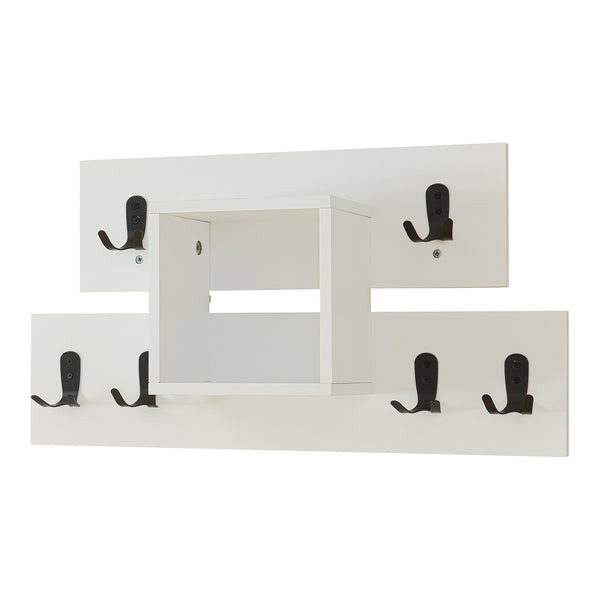 Vägggarderob Vänd med förvaringsfack 32x60x14 cm Vit [en.casa]
