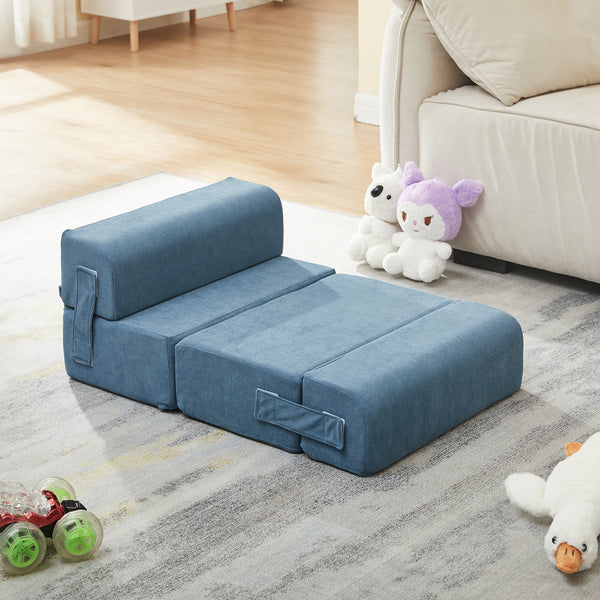 Husdjurstrappa Joelerhatra 4-delar 45x50x45 cm Cord Blå [en.casa]