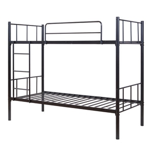Metall-våningssäng Berimma 90x200 cm Svart [en.casa]