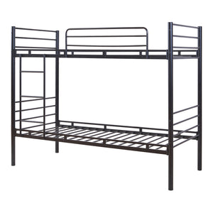 Metall-våningssäng Bevapis 90x200 cm Svart [en.casa]