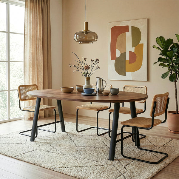 Bordställ 2-pack Hullem stål 72x70x10 cm svart [en.casa]
