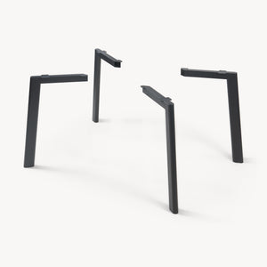 Bordben Hostang 4-pack 50x8x71 cm Svart [en.casa]
