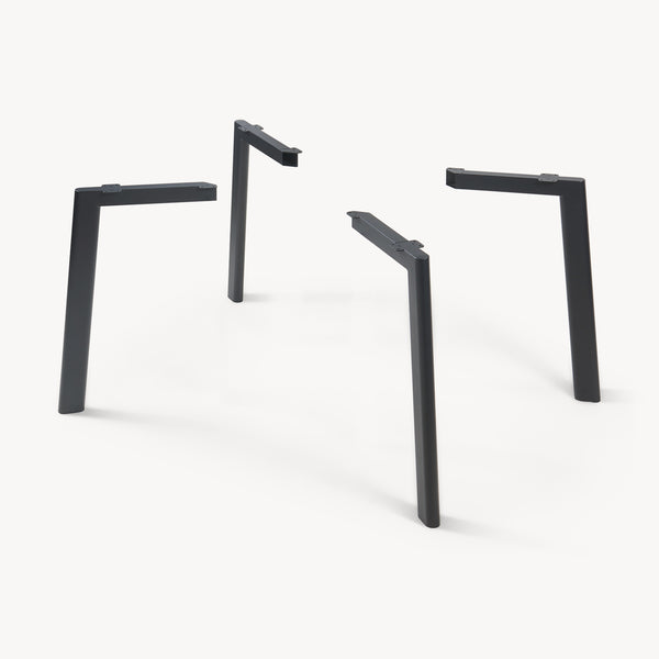 Bordben Hostang 4-pack 50x8x71 cm Svart [en.casa]