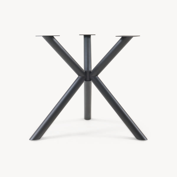 Bordstativ Viserinna stål 94,5x94,5x73 cm svart [en.casa]