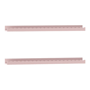 Barnväggshylla 2-pack Vestnes 60x10x5 cm Cotton Candy [en.casa]