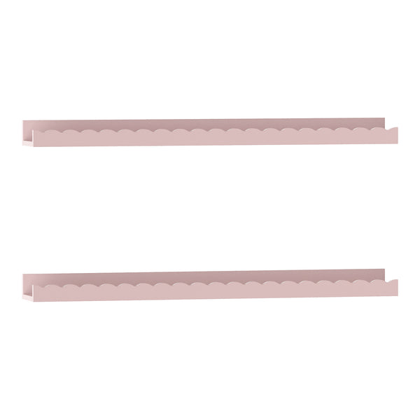 Barnväggshylla 2-pack Vestnes 60x10x5 cm Cotton Candy [en.casa]