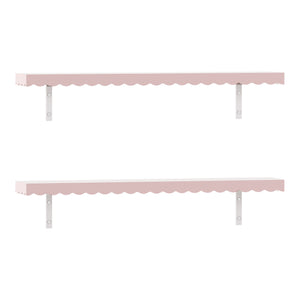 Barnvägghylla 2-pack Vestnes 80x17x4 cm Cotton Candy [en.casa]
