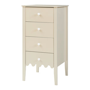 Byrå Luspoo med 4 lådor 82x40x40 cm Krämvit [en.casa]