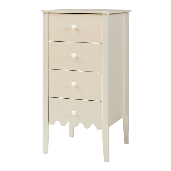Byrå Luspoo med 4 lådor 82x40x40 cm Krämvit [en.casa]