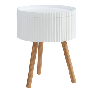 Sidobord Bongard med förvaring Ø38x48 cm Vit [en.casa]