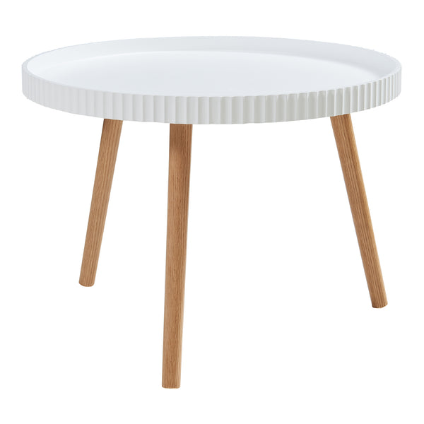 Soffbord Bongard Ø60x45 cm Vit [en.casa]