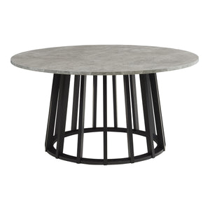 Soffbord Buzzard Ø90x45 cm Svart/Betongutseende [en.casa]