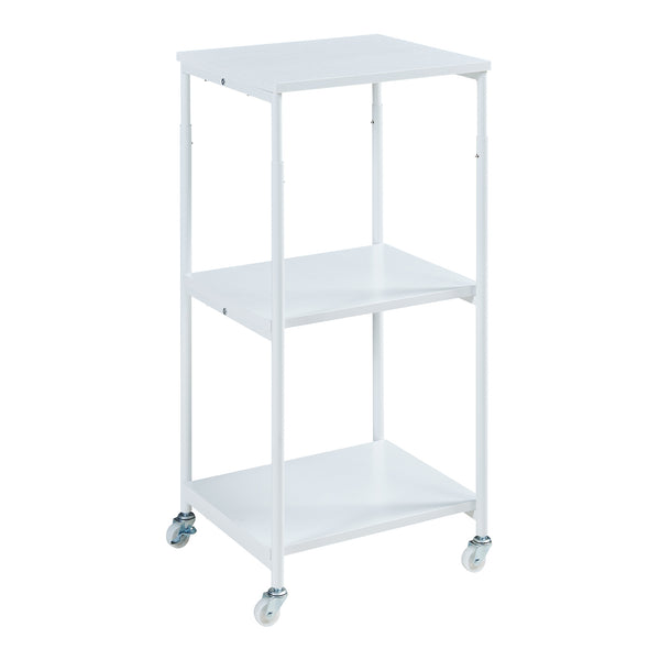 Rullbar skrivbord för skrivare Janertu 82x39x35 cm Vit [en.casa]