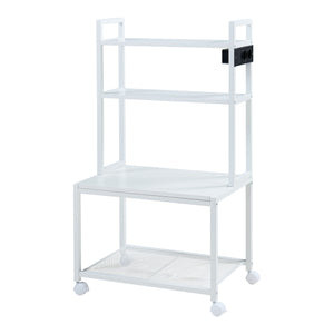 Rullbar skrivbord för skrivare Svanaldsvipp 100x55x38 cm cm Vit [en.casa]