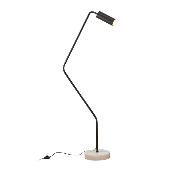 Golvlampa Vatka GU10 Metall Svart / Marmor, vit [lux.pro]
