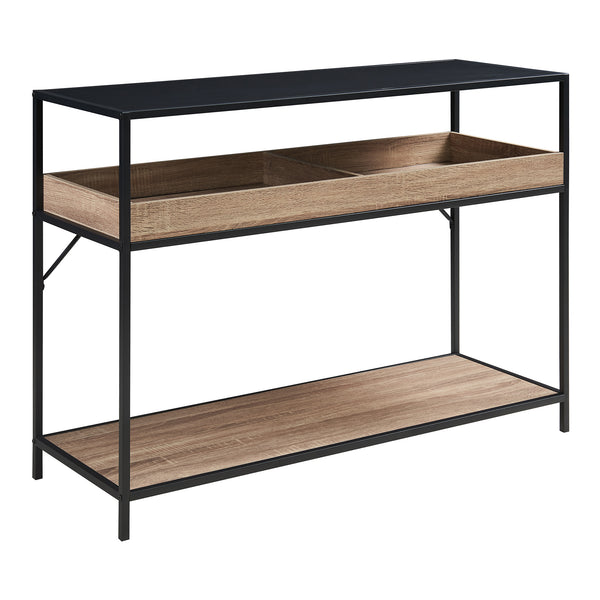 Konsolbord Belana 110x40x80 cm Svart/Eklook [en.casa]