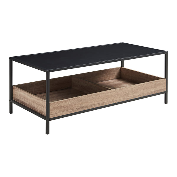 Soffbord Belana 100x48x39 cm Svart/Eklook [en.casa]