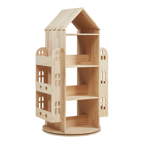 Roterbart barnhylla Sanköre 122x64x43 cm furu natur [en.casa]