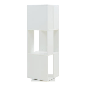 Roterbart bokhylla Fjelmarirg 109x34x34 cm Vit [en.casa]