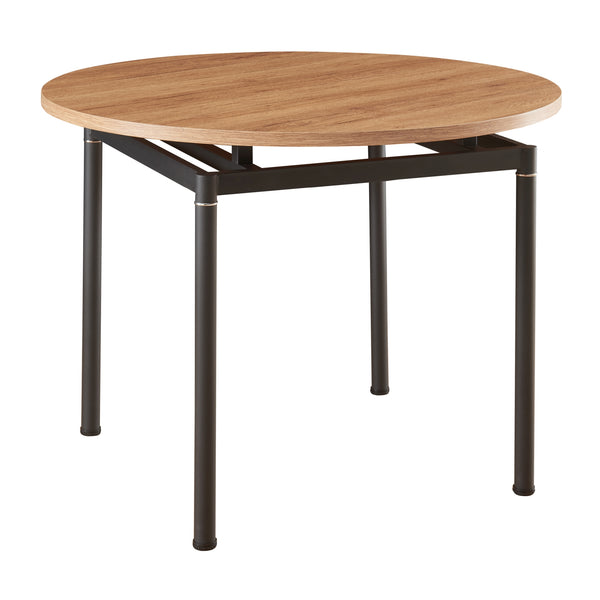 Matgrupp Hemnes 5-del rund Ljusbrun [en.casa]