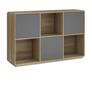 Sideboard Trömi 75x120x30 cm Eklook/Grå [en.casa]