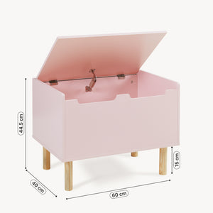 Leksakslåda Virer 60x40x45 cm Rosa [en.casa]