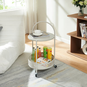 Serveringsvagn Jässaatka stål 76x40 cm grå [en.casa]