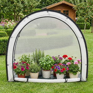 Tomatväxthus av folie Larshasas 180x80x170 cm Transparent [en.casa]