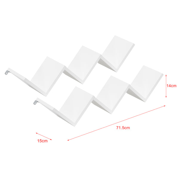 Vägghylla Askim set om 2 W form 71,5x15x14cm [en.casa] välj modell