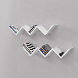 Vägghylla Askim set om 2 W form 71,5x15x14cm [en.casa] välj modell