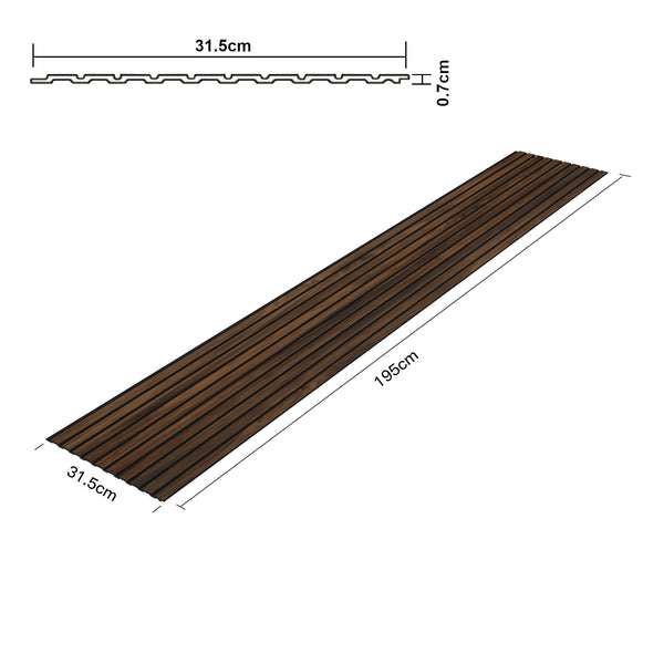 3D-väggpanelset 195x31,5 cm [NYTT.TRÄ]
