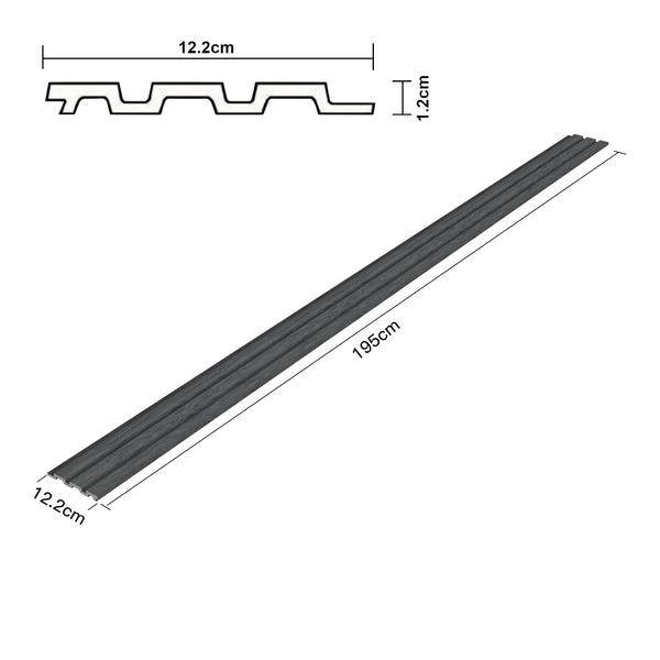 3D-väggpanel Brunssum Set 195x12,2 cm Marmorgrå [NYTT.TRÄ]