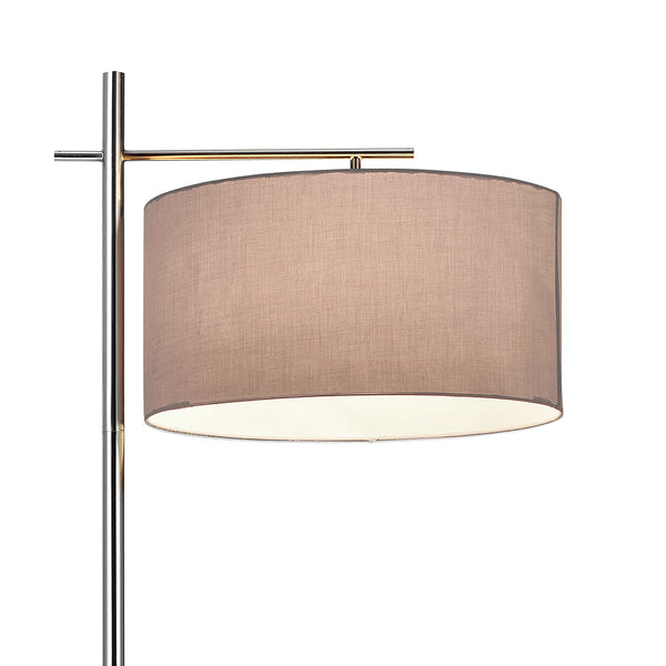 [lux.pro]® Elegant golvlampa - London 1xE27 - 60W - grå/krom
