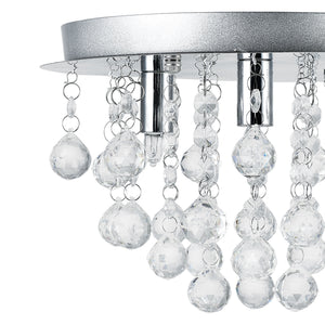 [lux.pro]® Stilig plafond - Trio-Ø28cm-metall-plast kristall-krom / silver