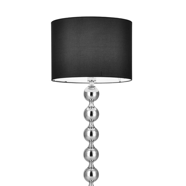 [lux.pro]® Elegant golvlampa - Spheric Black 1xE27 - 60W - krom/svart