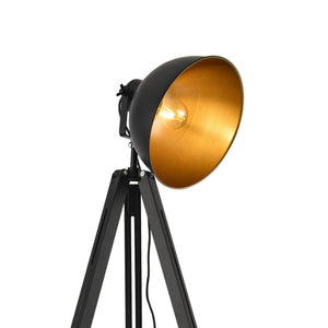 Golvlampa Passau metall svart guld [lux.pro]