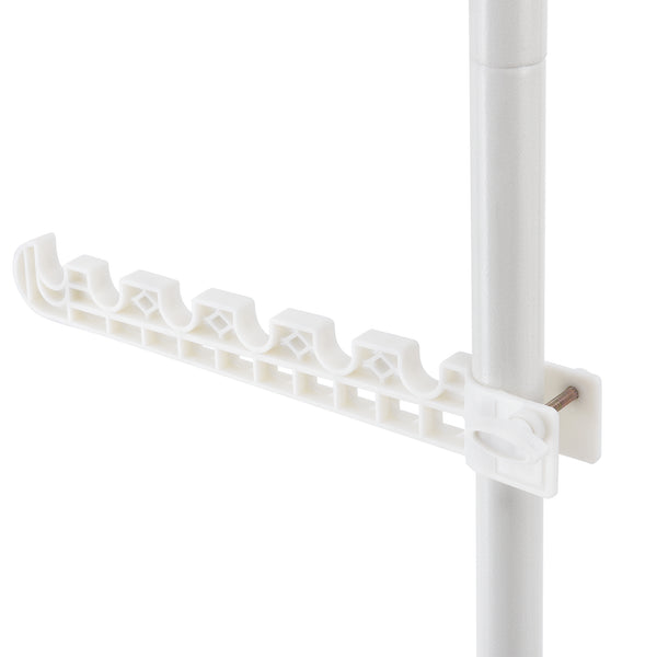 Teleskop klädhängare justerbar 110-305x30cm vit [en.casa]