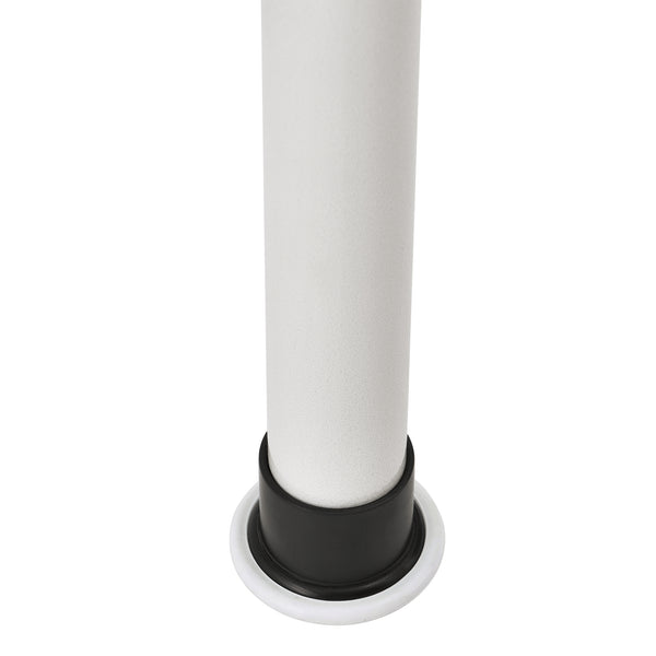 Teleskopisk växtställ 110-305 cm metall vit [en.casa]