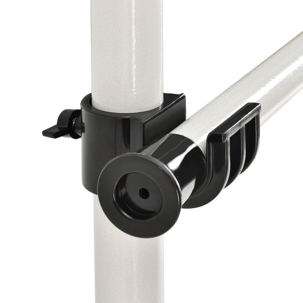Teleskop garderobsystem (justerbar bredd höjd) 110 305cmx75 115cm vit [en.casa]