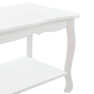 Soffbord vintage shabby chic stil 87,5x40x42cm vit [en.casa]